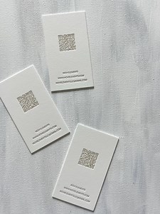 QR Code Letterpress Business Cards - Etsy