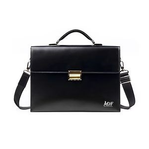 [Hot Item] Genuine Leather Men's Briefcase with Password Lock 14 Inch Laptop Bags