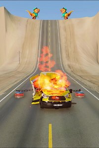 Cars vs Chained Hydraulic & 44 Bollards Crush - BeamNG.drive Part 7 | Hot.Film