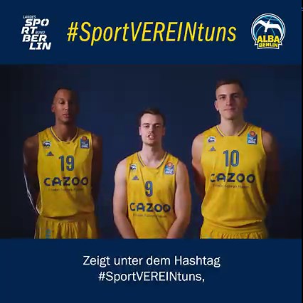 31 reactions | Was wäre der Berliner Sport nur ohne seine Vereine? Für uns unverstellbar! Macht es wie Louis, Jonas und Tim, gebt dem Vereinssport eine Stimme und zeigt unter dem Hashtag #sportVEREINtuns, was Euch Euer Verein bedeutet. Landessportbund Berlin e. V. | ALBA BERLIN | Facebook
