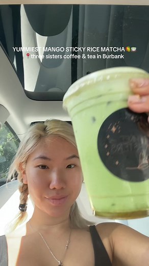 Delicious Mango Sticky Rice Matcha at Three Sisters Coffee