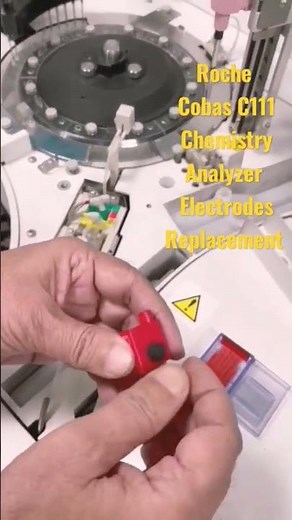 Roche chemistry Analyzer💯 Electrode replacement method ✅ Biomed dude #laboratory #roche #biomedical