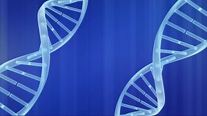 DNA rotating against blue background | Premium Stock Video Footage