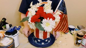26K views · 941 reactions | Upcycle coffee container into a patriotic centerpiece | Windy City Crafts | Facebook
