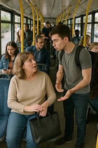 1.9K views | A woman took up two passenger seats on the bus, and when...