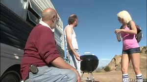 Tessa Taylor Rides An Old Man Outdoors