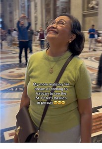 Watching my mom’s lifelong dream come true at St. Peter’s Basilica was something I’ll never forget 🥹✨ #Vatican #Rome #Italy #Filipino #stpetersbasilica
