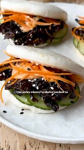 Pulled char siu style aubergine bao, that’ll satisfy any pulled pork craving...🤤🌱 It’s the finaleeeee of Pure Plants and i saved the best til last. I had such low expectations for turning🍆 into something glorious but it worked SO well... Ingredients (makes 4) 2 aubergines Drizzle of olive oil Salt and pepper For the char siu style marinade: 3 tosp hoisin sauce 2 top soy sauce 1.5 tbsp rice wine vinegar 1 tosp brown sugar 1 tbsp fermented soybean paste (preferably red) 1/2 tsp five spice 1/2 t