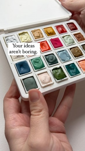 There’s a difference between “boring” and “bored” — right? You can’t have “boring” ideas, my friend. You can have ideas that make you bored, or ideas that light you up, but that has nothing to do with the value of your idea-having skills and everything to do with how many ideas you’re able to tolerate experimenting with! Inspiration is a numbers game, more than anything — the more you create, the better you’ll be able to recognize ideas that light your world on fire 🔥 But your ideas? Never bori