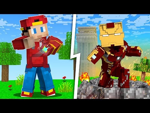 Minecraft BUT... I found IRON-MANS Suit (NO MOD)