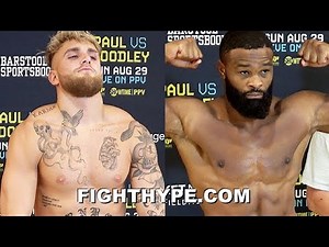 JACKED JAKE PAUL (190) VS. TYRON WOODLEY (189.5) OFFICIAL WEIGH-IN