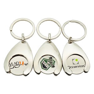 [Hot Item] Custom Metal Trolley Token Coin Keychain/Shopping/Supermarket Cart Coin