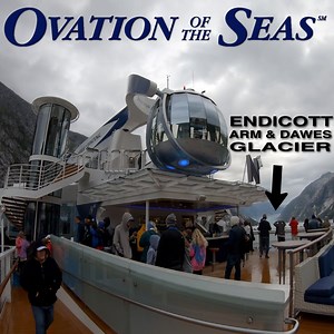 When the Ovation of the Seas arrived at the Endicott Arm & Dawes Glacier in August 2019, the ship maintained its position and slowly spun around 360 degrees for a few hours so everyone could get a good look at the glacier. #oaklandtravel #ovationoftheseas #cruisevlog #cruise #cruising | Oakland Travel