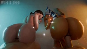 Padme Amidala and Ahsoka Tano get fucked