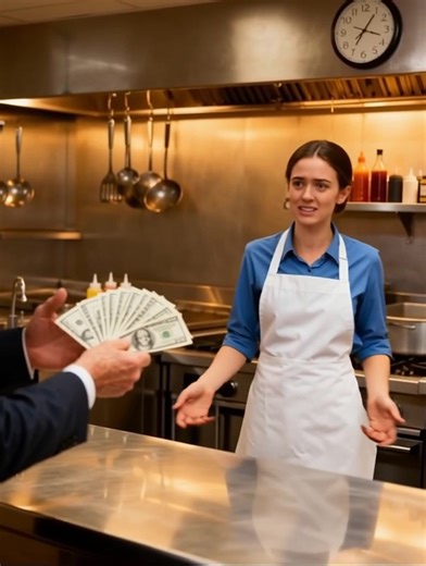 I was washing dishes when a stranger left a $500 tip and asked for my...