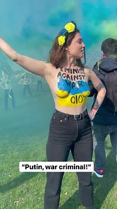 1.2M views · 9.3K reactions | “Putin, war criminal”: Radical feminist movement FEMEN staged a protest in Paris, France in support of #Ukraine and against the #Russian invasion. | Brut | Facebook