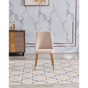 [Hot Item] Modern Home Furniture Round Dining Table Set Stainless Steel Dining Chair