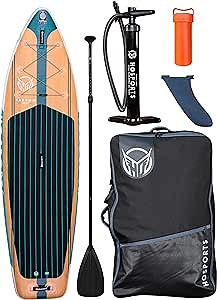 HO Sports Tarpon Inflatable Paddleboard iSUP - Versatile, Durable, Widebody and Stable Stand-Up Paddleboard - Adjustable Paddle, Hand Pump & Backpack Included
