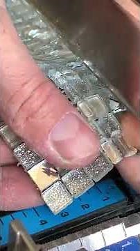 Micro glass mosaic easy cutting on manual tile cutter