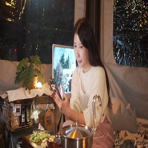 2.4K views · 131 reactions | Camping in Heavy RAIIN with Thunderstorms freaked out alone in CUBE Tent Koreans love KIMCHI | Camping Aliza OnAir | Facebook