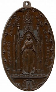 Immaculate Virgin Pope Pius IX Bronze Religious Medal, Belgium Gand 1854 - Etsy Canada