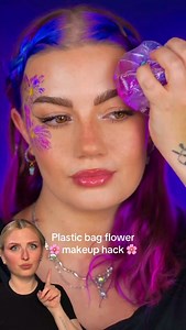 3.2K views · 67 reactions | Plastic Bag Flower Makeup Hack! #MakeupHack #BeautyHack #FlowerMakeup #PlasticBagHack #DIyMakeup #ViralHack #MakeupExperiment #CreativeMakeup #Shorts #MakeupShorts #HackTest #BeautyShorts #TikTokHack | Tally Mavi | Facebook