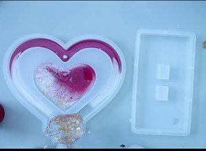 Large 3D Silicone Molds for Resin, Resin Heart Molds, Deep Epoxy Double Heart Pendulum Mold for Resin Art, Photos,Resin Casting, DIY Wedding, Valentine's Day and Home Deco