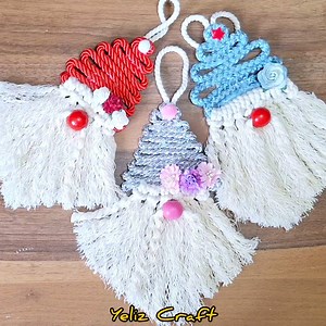 27K views · 188 reactions | Macrame Santa Gnome Ornament❤️ #viral #viralvideo #christmas #gnome #macrame #creative #crafts #handmade | Yeliz Craft | Facebook