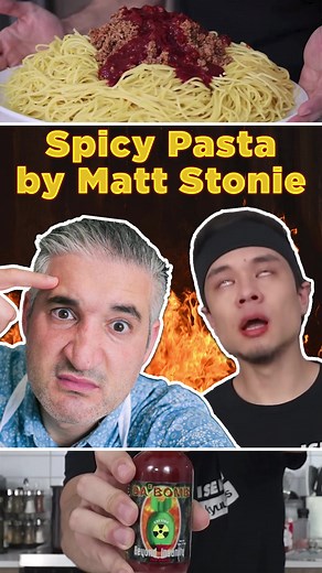 159K views · 827 reactions | I react to spiciest spaghetti EVER by Matt Stonie! ️ #reels #spicy #pasta #spicyfood #italianfood #spaghetti | Vincenzo's Plate | Facebook