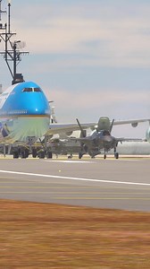 F-35 Jet escorting Air Force One Boeing 747 This Video was created digitally - Video Game #videogame #digital #f35 #aviation | US Aviation TV