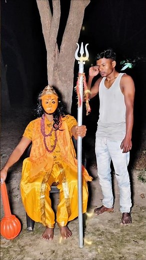 Hanuman Ji Apne Bhakt Ko Diya🔱Trishul🙏🕉️#bhoot #comedy #mahadev #hanumanji #trending #viral #shorts