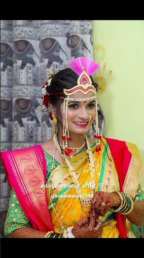 maharashtrian bride 😘🥰|wedding|#makeupartist #utubeshorts