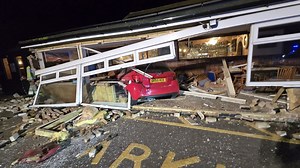 Shocking moment driver crashes into pub - costing owners £50k