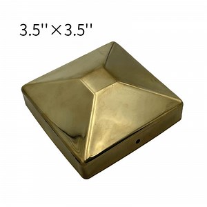 [Hot Item] Custom Free Sample Brass 3.5X3.5 Square Waterproof Wooden Farm Fence Post Cap End Cap
