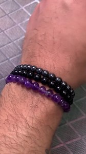 Empath Protection Bracelet Stack: Amethyst, Hematite, Black Tourmaline - Etsy Canada