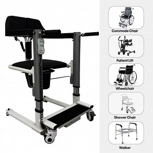 [Hot Item] Electric Patient Transfer Chair Motorized Adjustable Height Lift Commode Chair for Home