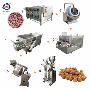 [Hot Item] Fried Flour Coated Peanut Making Machine Peanut Coating Line