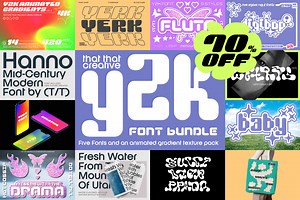Y2K Font Bundle, a Font by That That Creative