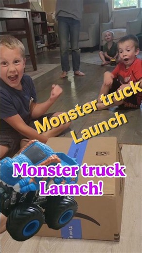 Let's Launch these Monster Trucks! #lifeisgood #monstertruck #boyfun