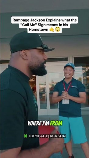 Rampage Explains what the Call Me Sign means in his Hometown 😳 #rampagejackson #rampage #ufc #sign