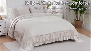 Bedding_Dreamer Ruffle Comforter Set King Shabby Chic Bedding Set 2 Layers Ruffles Home Decor Vintage Farmhouse Soft Down Comforter Blush Pink Quilt Set…