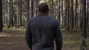 Rear View of Fit Young Man with Muscular Build Standing Against Sport Ground Background. Fighter Looking at Copy Space Stock Video - Video of back, descent: 96602581