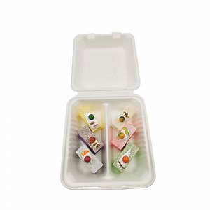 [Hot Item] Biodegradable Bagasse Food Container Bagasse Tableware Sugarance Box