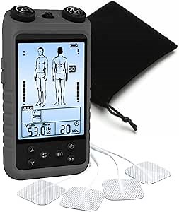 Tens Unit Muscle Stimulator - Electronic Pulse TENS Machine for Pain Management, Back Sciatica Joint Knee Pain Relief, Dual Channels 24 Modes with 8 Electrode Pads