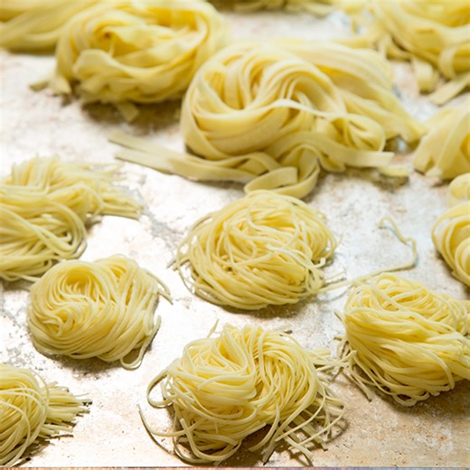 Make delicious Frresh Gluten Free Pasta with our easy homemade gluten free pasta recipe. All you need is simple ingredients and a little time. (see profile for details) For recipe instructions, ingredients and substitutions, head over to the post: https://glutenfreeonashoestring.com/gluten-free-pasta-recipe/ #glutenfreepasta #glutenfreeeats #glutenfreepastarecipe #glutenfreerecipe #homemadepasta | Gluten Free on a Shoestring