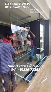 7K views · 628 reactions | Balcony Glass Door + Fixed Glass Wall ||...