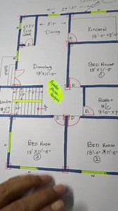 40 x 27 house plan design with 3 bed rooms | Popular House Designs