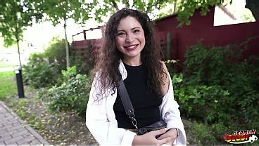 GERMAN SCOUT - Fit Bartender Helina Dream Pick Up for no condom Casting Fuck