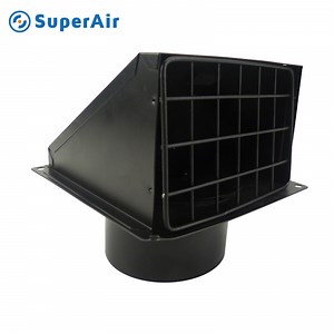 [Hot Item] Good Price Wall Mounted Black Color External Louver Smoke Air Vent
