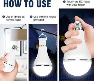 [Hot Item] Outdoor Waterproof Wireless Solar Powered Rechargeable Energy Saving 7W 12W 30W LED Intelligent Emergency Solar LED Light Bulb